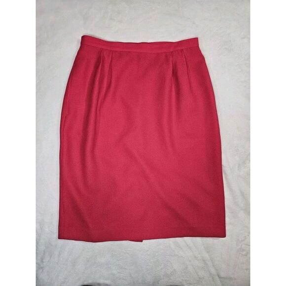 Le Suit Petite Womens 10P Dark Pink Blazer And Skirt Set - Picture 7 of 11